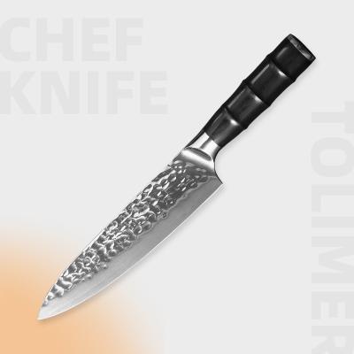 China Wholesale viable premium quality kitchen knife 8 inch stainless steel chef knife with pakka wood handle for sale