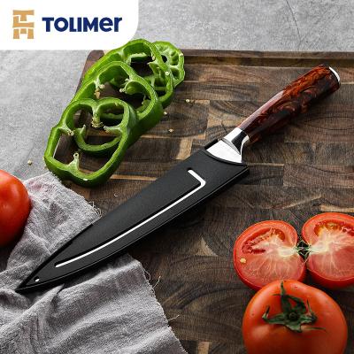 China 8 Inch Kitchen Knife 4CR13 Stainless Steel Resin Handle Meat Cutting Knives Viable Hot Selling Wooden Japanese Japanese Knife for sale