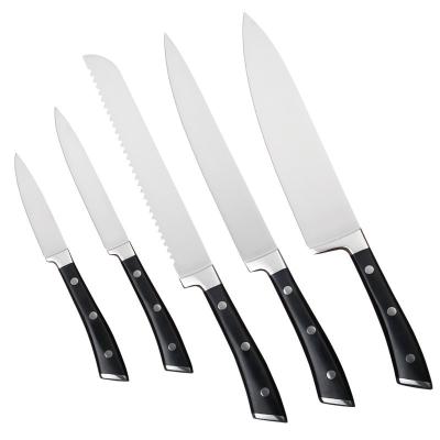 China New Design 5pcs Viable Kitchen Knives Set Professional Knife Chef Bread Knife Stainless Steel With ABS 430 Handle for sale