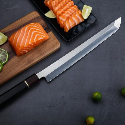 China 10.5 inch Ebony+horn handle VG10 stainless steel sakimara shashimi chef knife viable fillet knife for sale