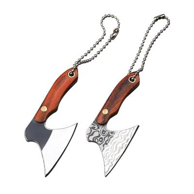 China Mini New Arrival Survival wood+copper nail handle pocket stainless steel outdoor tools colored mini knife for sale