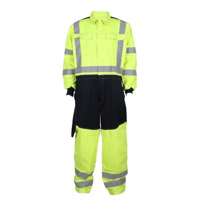 China Worker High Tensile Strength Breathable Anti-oil Fire Resistant Waterproof Coveralls With Reflective Tapes for sale