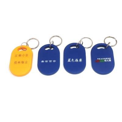 China Laser Number or Logo Customized ABS Material Dual Frequency 13.56MHz and 125KHz RFID Keyfob /Key FOB Tag for sale