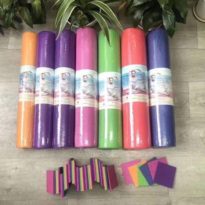 China Yoga Pilate Hot Yoga Large PVC Exercise Yoga Mat Set Custom Print Eco Friendly for sale