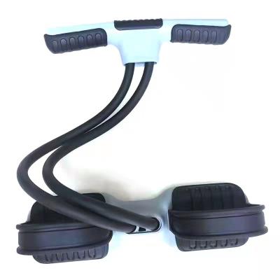 China Popular ABS Pedal Pullers Yoga Equipment 2 Tubes Resistance Exercise Bands Foot Pedal Pullers for sale