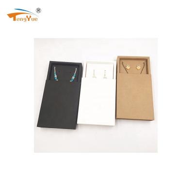 China High quality biodegradable /charming earing jewelry gift box package box necklace earing paper box for sale