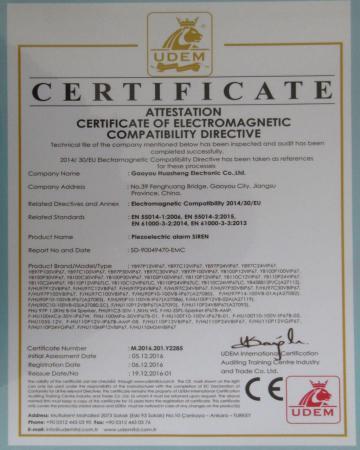 CE - Gaoyou Huasheng Electronic Co., Ltd.