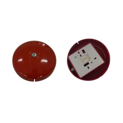 China Round shape gong bells aluminum housing alarm bell for fire 12V or 24v red color for fire for sale