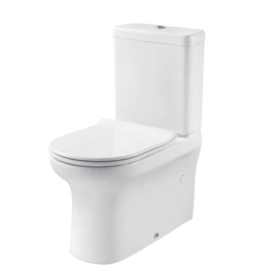 China High End Rimless Double-flush HUIDA Watermark Toilet China Factory Back To The Wall Washdown Ceramic Bathroom Two Piece Toilet for sale