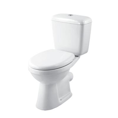 China Double-Flow HUIDA Ceramic Sanitary Toilet Chinese Factory P-Trap Washdown Close-coupled WC Toilet for sale