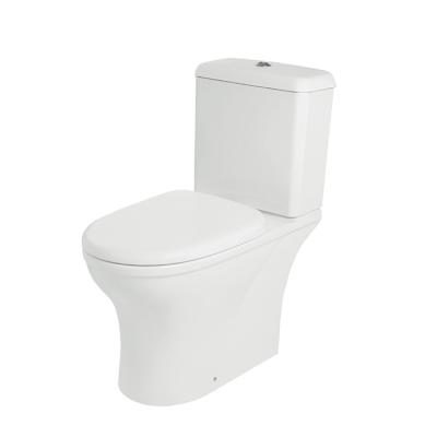 China HUIDA Double-Flow Water Saving Flushing System WC Ceramic Toilet Bowl 2 Pieces China Toilet for sale