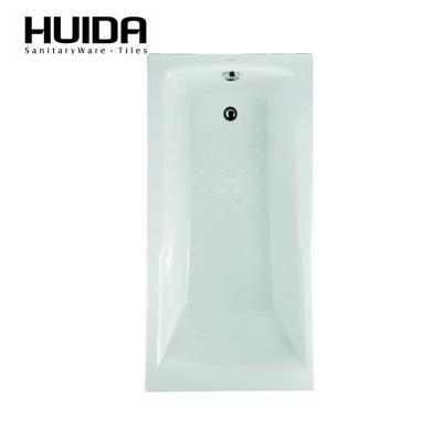 China HUIDA Classic White Bathroom Freestanding Rectangular Shape Acrylic Dorp-in Mounted Bathtub for sale