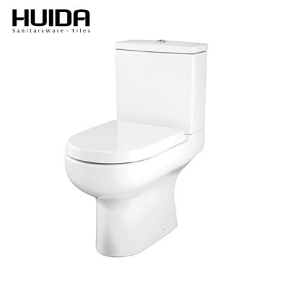 China High Quality Double-Flow Sanitary Ware HUIDA China Gravity Flushing 2 Piece Floor Standing Toilet In Cheap Price for sale