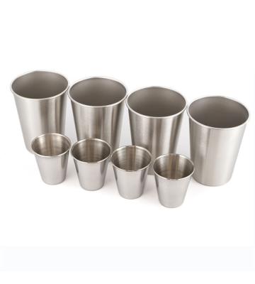 China 6 Pack BPA Free Healthy Unbreakable Premium Metal Drinking Cups Stainless Steel For Outdoor Activities Hiking for sale