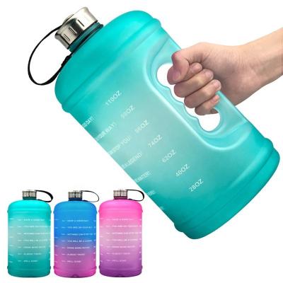 China Tritan BPA Free Sustainable Plastic Jug 2.8L Motivational Water Bottle With Time Marker For Fitness Gym Sports for sale