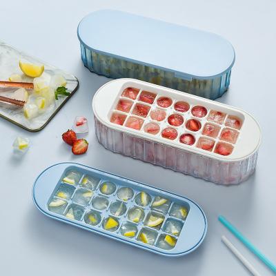 China Viable Quick Frozen Fridge Tool Ice Cube Freezer Storage Box Ice Cube Mold Trays for sale