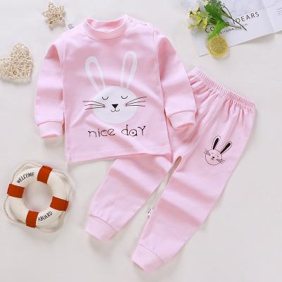 China Anti-Wrinkle Children's Underwear Set Cotton Pajamas Baby Girls Long Johns Cotton Boys Home Wear for sale