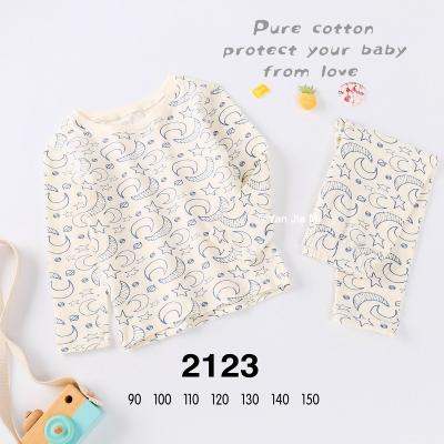 China Anti-wrinkle autumn and winter children's thermal underwear set girls' underwear cotton home clothes children's Johns long for sale