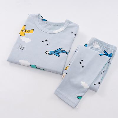 China Anti-wrinkle Children's Cotton Underwear Set Long Johns Spring And Autumn Boys And Girls Babies Long Sleeve Pajamas Home Wear for sale