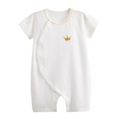 China Anti-wrinkle onesie summer cotton baby star newborn haka net newborn short thin pajamas climbing sleeve suit for sale