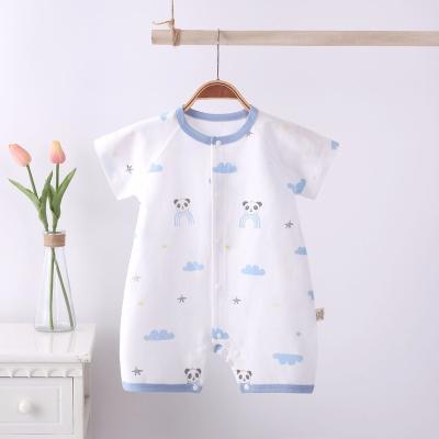 China Anti-wrinkle baby clothes summer baby clothes summer baby clothes rising sleeve harpy onesie baby onesie thin short clothes for sale