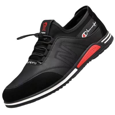 China Fashion Trend Men Office PU Leather Low Top Casual Shoes for sale