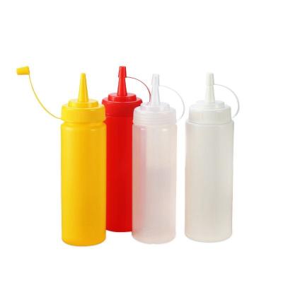 China 250ml Food Headed Mouth Bottle Extrusion Bottle Tomato Salad Dressing Bottle for sale