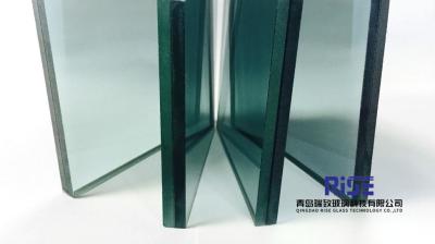 China 10mm Clear Flat Frosted Laminated Tempered Safety Glass With Polished Edge for sale