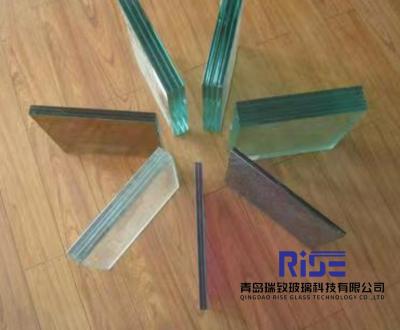 China Customizable Clear 6.38-12.38mm Tempered Laminated Safety Glass with Frosted Acid Etched Surface for sale