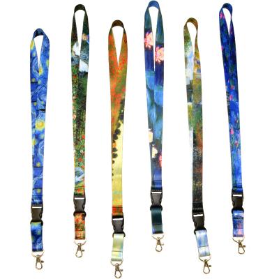 China Fashion AZO Free Paint Sublimation Printed Lanyard With Safety Loose Buckles for sale