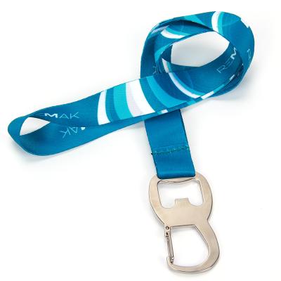 China Promotion Wholesale Custom Printed Polyester Lanyard With Bottle Opener for sale