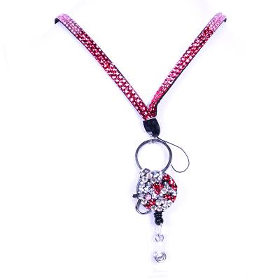 China Rhinestone Lanyard Necklace Decoration Lanyard for Ladies Girls, Badge Distingue New Goods Spool Holder for sale