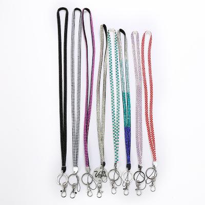 China Distingue New Products Rhinestone Lanyard Necklace Decoration Lanyard For Ladies Girls for sale