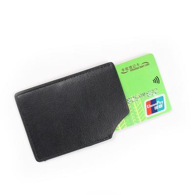 China All Card Wholesale PU Card Holder Business Card Holder Wallet Tactical Gift Single Card Slot for sale