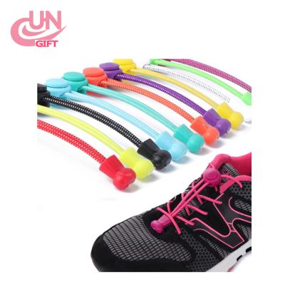 China Elastic Round Unisex Reflective Laces Around Athletic Shoe Laces Locking Shoestrings for sale