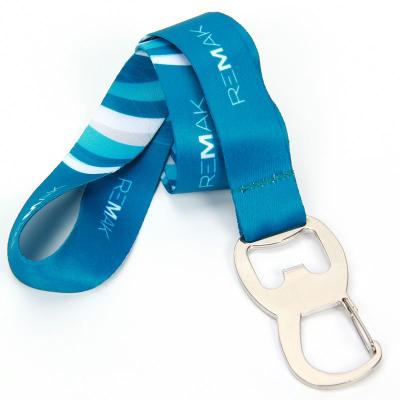 China Wholesale Promotional Top Selling Gift Charm Sublimation Multicolor Lanyard Custom Logo With Bottle Opener for sale