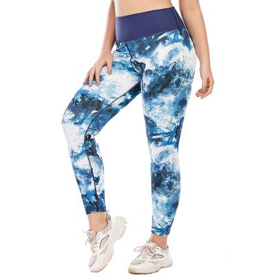 China Scrunch Booty Womens Tie Dye Leggings Plus Size Quick Dry yoga pants for sale