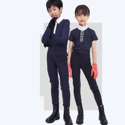 China Customized Knee Patch Riding Breeches Silicone Grip Childrens Horse Riding Leggings for sale