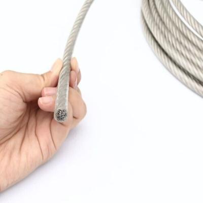 China Household Chandelier Rope PVC Or Nylon Coated Wire Rope Plastic Coated Wire Rope for sale