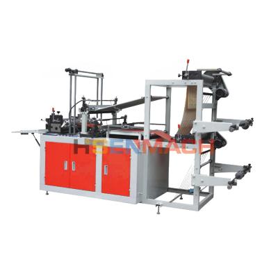 China Bag Making Machine 2 Layer HDPE LDPE Waste Production Line Pe Polythene Nylon Shopping T-Shirt Flat Plastic Bag Making Machine for sale