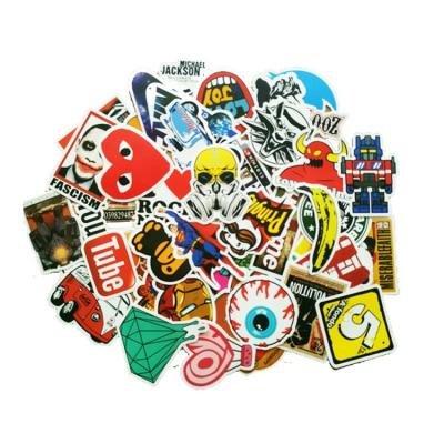 China Waterproof Custom Durable Die Cut Vinyl Removable Skateboard Band Laptop Bomb Decal Stickers for sale