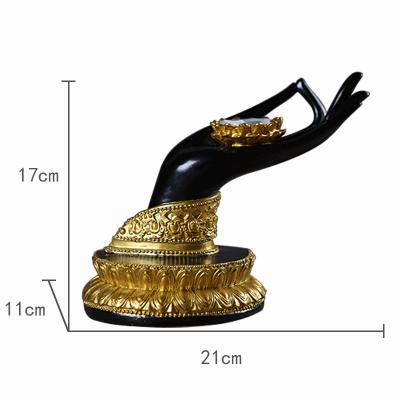 China Home Decor China Home Accessories Interior Decoration Crafts Gifts Polyresin Buddha-Hand With Candelabra for sale