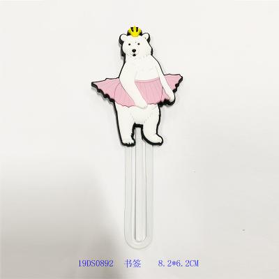 China High Quality New Arrival Europe Drink Design Cute Student School Soft Pvc Landmark With Paper Clip for sale