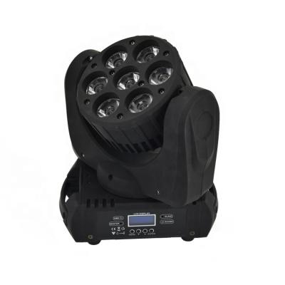 China Wedding/stage/concert/event 4in1 rgbw 7leds led pixel moving head with 4.5degree effect stage light for sale