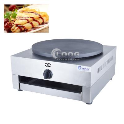 China Commercial Hotel Stainless Steel Pancake Griddle Machine Single Dish Cast Iron LPG Gas Pancake Maker for sale