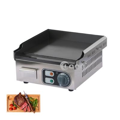 China Best Restaurant Hotels Kitchen Small Model Flat Top Grill Manufacturer Non-Stick Electric Cast Iron Griddle For Sale for sale