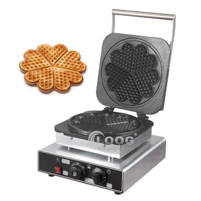 China Adjustable Thermostat Stick Non 1 Dish Belgian Flip Heart Waffle Machine Wholesale 220v Electric Commercial Temperature Control Cost From Waffle Maker for sale