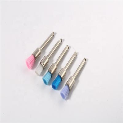 China Hot Selling Nylon Colorful Dental Abrasive Nylon Polishing Brush for sale