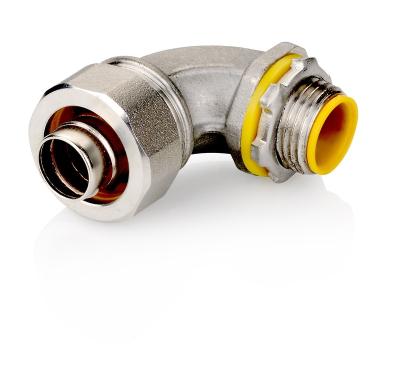 China 316 Stainless Steel Waterproof Flexible Conduit 90 Degree Fitting-Stainless Steel Connector for sale