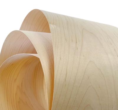 China Wholesale Natural Maple Veneers Sheet Mountain Grain 0.45mm Maple Wood Veneer for Skateboards Wood Veneer for sale